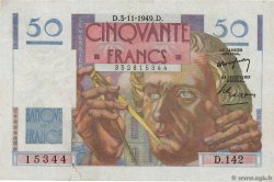 50 Francs LE VERRIER FRANKREICH  1949 F.20.13 SS