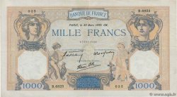 1000 Francs CÉRÈS ET MERCURE type modifié FRANCIA  1939 F.38.35 MBC