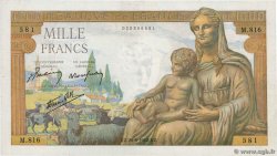 1000 Francs DÉESSE DÉMÉTER FRANCE  1942 F.40.03 TTB