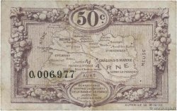 50 Centimes FRANCE Regionalismus und verschiedenen Chalons, Reims, Épernay 1922 JP.043.01 fSS
