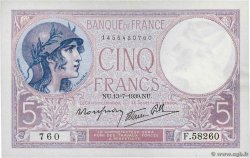 5 Francs FEMME CASQUÉE modifié FRANCE  1939 F.04.01 XF+