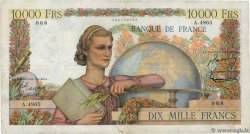 10000 Francs GÉNIE FRANÇAIS FRANCIA  1953 F.50.66 MB