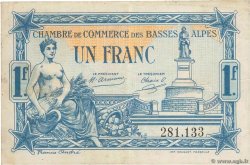 1 Franc FRANCE Regionalismus und verschiedenen Basses-Alpes 1917 JP.020.02 fSS