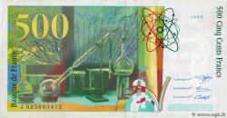 500 Francs PIERRE ET MARIE CURIE FRANCIA  1995 F.76.02 MBC