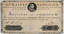 50 Livres FRANKREICH  1790 Ass.04var SS