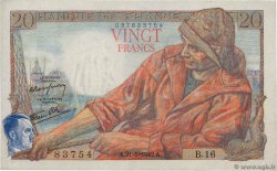 20 Francs PÊCHEUR FRANCE  1942 F.13.02 TTB+