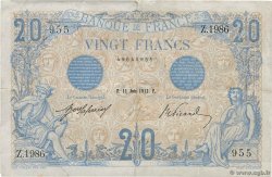 20 Francs BLEU FRANCIA  1912 F.10.02 BC