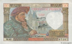 50 Francs JACQUES CŒUR FRANCE  1941 F.19.11 pr.SUP
