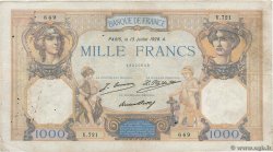 1000 Francs CÉRÈS ET MERCURE FRANKREICH  1928 F.37.02 fS
