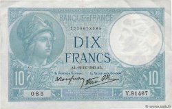 10 Francs MINERVE modifié FRANCIA  1940 F.07.24 BB