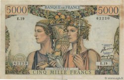 5000 Francs TERRE ET MER FRANKREICH  1949 F.48.01 fSS