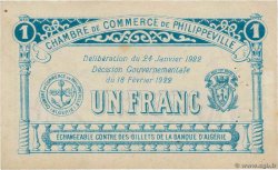 1 Franc FRANCE Regionalismus und verschiedenen Philippeville 1922 JP.142.11 fVZ