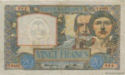 20 Francs TRAVAIL ET SCIENCE FRANCE  1941 F.12.19 F