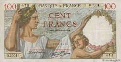 100 Francs SULLY FRANKREICH  1939 F.26.08 fSS