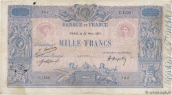 1000 Francs BLEU ET ROSE FRANCE  1921 F.36.37 G