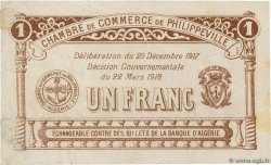 1 Franc FRANCE régionalisme et divers Philippeville 1917 JP.142.09 TTB