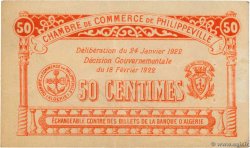 50 Centimes FRANCE régionalisme et divers Philippeville 1922 JP.142.10 TTB