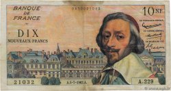 10 Nouveaux Francs RICHELIEU FRANCE  1962 F.57.20 pr.TB