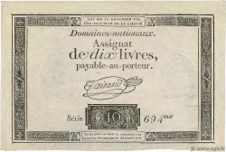 10 Livres FRANCE  1791 Ass.21a AU-