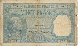 20 Francs BAYARD FRANKREICH  1916 F.11.01 GE