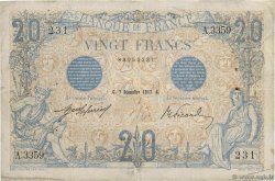20 Francs BLEU FRANCIA  1912 F.10.02 RC+