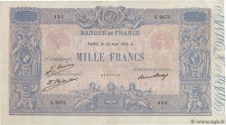 1000 Francs BLEU ET ROSE FRANCIA  1926 F.36.43 BC+