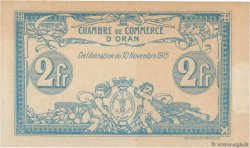 2 Francs FRANCE regionalism and various Oran 1915 JP.141.14 AU-