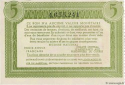 5 Francs BON DE SOLIDARITÉ FRANCE regionalismo y varios  1941 KL.05D1 SC