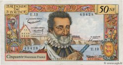 50 Nouveaux Francs HENRI IV FRANCE  1959 F.58.02 pr.TB