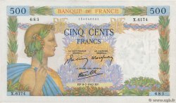 500 Francs LA PAIX FRANCE  1942 F.32.36 TTB+