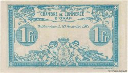 1 Franc FRANCE regionalismo e varie Oran 1915 JP.141.08 SPL+