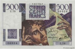500 Francs CHATEAUBRIAND FRANCIA  1946 F.34.05 q.AU