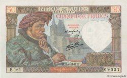 50 Francs JACQUES CŒUR FRANCIA  1942 F.19.18 q.SPL
