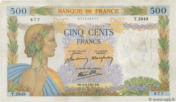 500 Francs LA PAIX FRANCIA  1941 F.32.16 BB