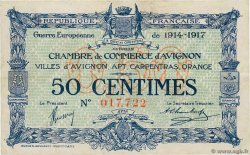 50 Centimes FRANCE regionalism and various Avignon 1915 JP.018.13 VF