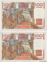 100 Francs JEUNE PAYSAN Consécutifs FRANCIA  1947 F.28.15 EBC+