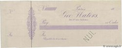 Francs Non émis FRANCE regionalismo e varie Paris 1865 DOC.Chèque BB