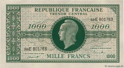 1000 Francs MARIANNE THOMAS DE LA RUE FRANCIA  1945 VF.13.02 EBC