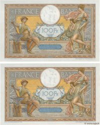 100 Francs LUC OLIVIER MERSON grands cartouches Consécutifs FRANCIA  1929 F.24.08 EBC+