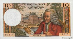 10 Francs VOLTAIRE Fauté FRANCE  1967 F.62.26