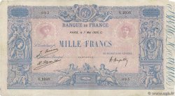 1000 Francs BLEU ET ROSE FRANKREICH  1926 F.36.42