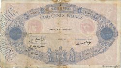 500 Francs BLEU ET ROSE FRANCIA  1927 F.30.30 q.B