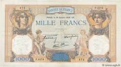 1000 Francs CÉRÈS ET MERCURE type modifié FRANKREICH  1938 F.38.30