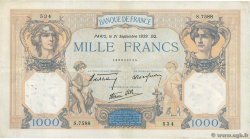 1000 Francs CÉRÈS ET MERCURE type modifié FRANCE  1939 F.38.37