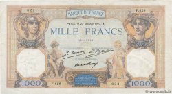 1000 Francs CÉRÈS ET MERCURE FRANCIA  1927 F.37.01 BC+