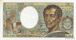 200 Francs Montesquieu Fauté FRANCIA  1981 F.70.01 SC+