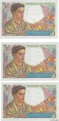 5 Francs BERGER Consécutifs FRANCE  1943 F.05.05 UNC