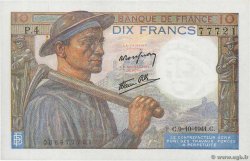 10 Francs MINEUR FRANCE  1941 F.08.02