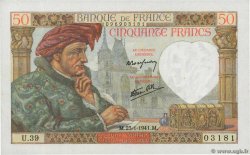 50 Francs JACQUES CŒUR  FRANCIA  1941 F.19.05
