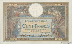100 Francs LUC OLIVIER MERSON sans LOM FRANKREICH  1919 F.23.11 VZ